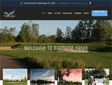 Tablet Screenshot of diamondhawkgolf.com